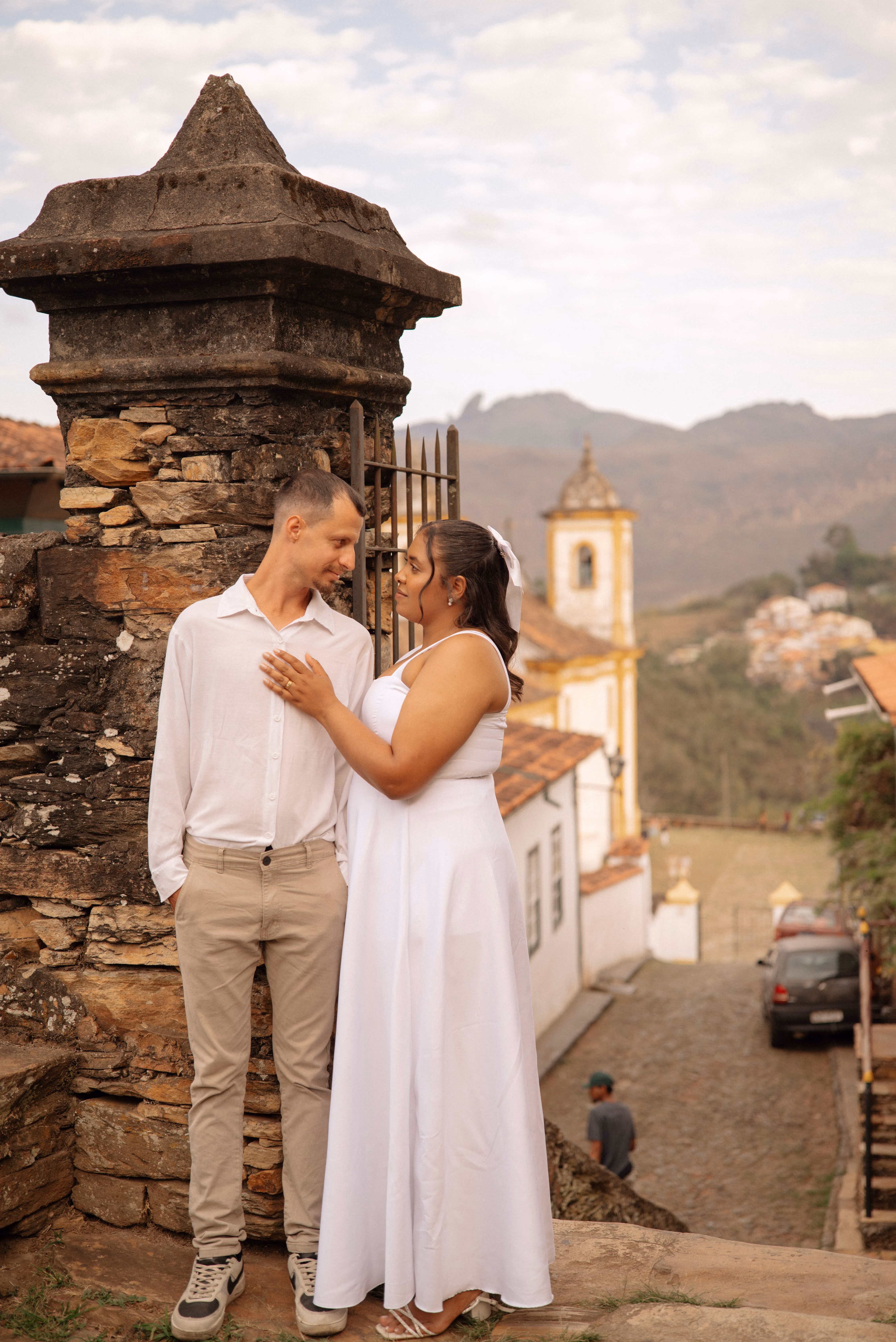 O último olhar antes da entrada — Sara e Wallison